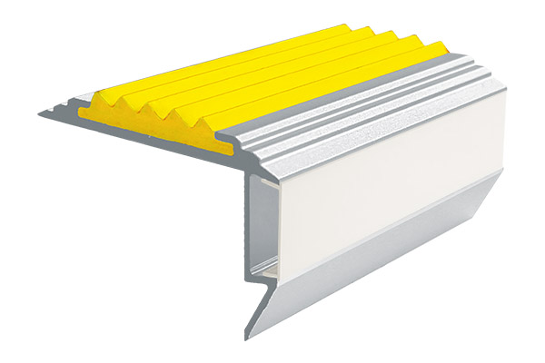 Профиль против скольжения GlowStep45 с светодиодной подсветкой с желтой вставкой