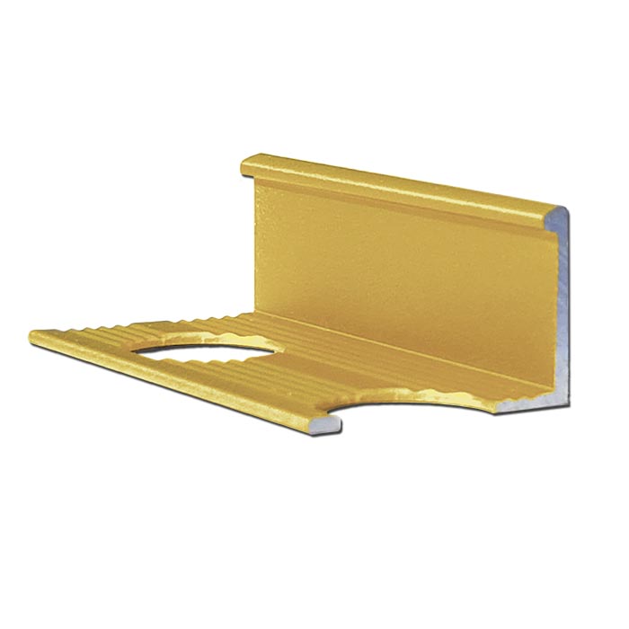 L-образная раскладка для плитки 10 мм матовое золото