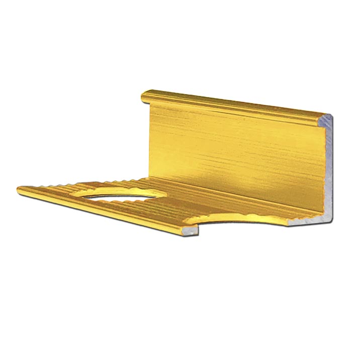L-образная раскладка для плитки 10 мм глянцевое золото