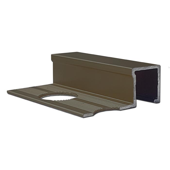 П-образная (квадрат) раскладка для плитки 10 мм матовая бронза