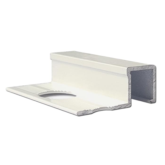 П-образная (квадрат) раскладка для плитки 10 мм глянцевый белый