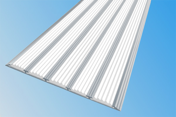 Алюминиевая накладная полоса с пятью белыми вставками против скольжения