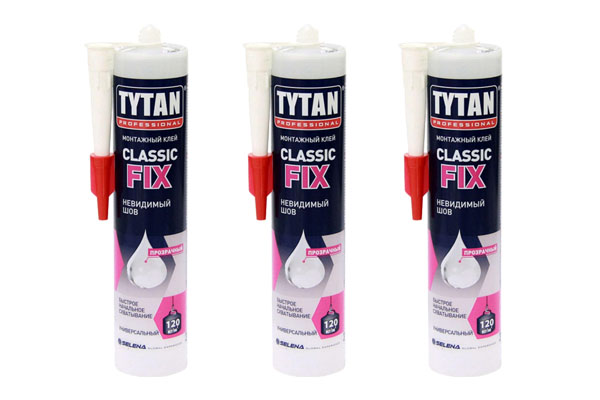Монтажный клей Титан Classic Fix Professional на основе каучука прозрачный