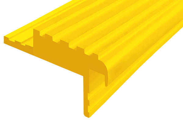 Закладной гибкий профиль Безопасный Шаг (БШ-40) желтого цвета с двумя закладными элементами