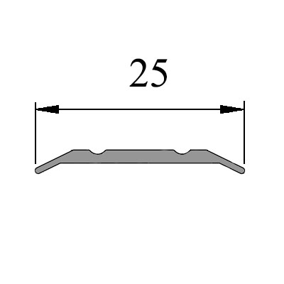 Алюминиевый стык 25 мм АДП-25