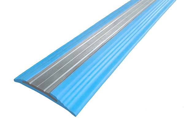 Резиновая полоса против скольжения с алюминиевой вставкой No Slipper голубая