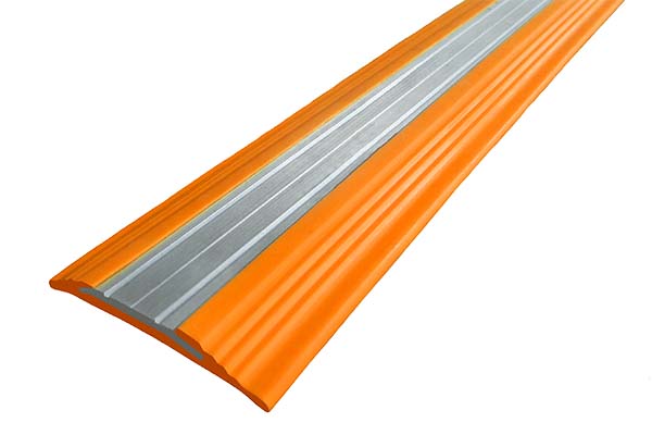 Резиновая полоса против скольжения с алюминиевой вставкой No Slipper оранжевая