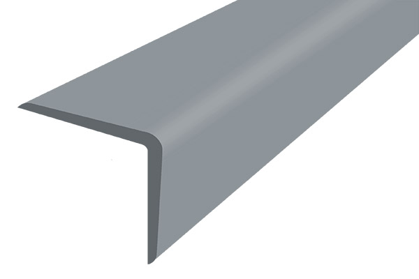 Противоскользящий угол-бортик для ступеней и бассейнов из термоэластопласта серый