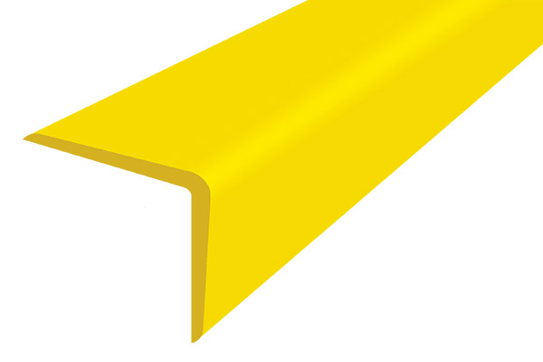 Противоскользящий угол-бортик для ступеней и бассейнов из термоэластопласта желтый